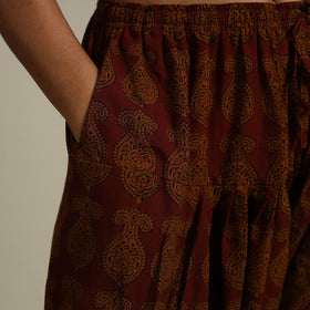 Maroon Bagh Block Print Natural Dyed Cotton Salwar