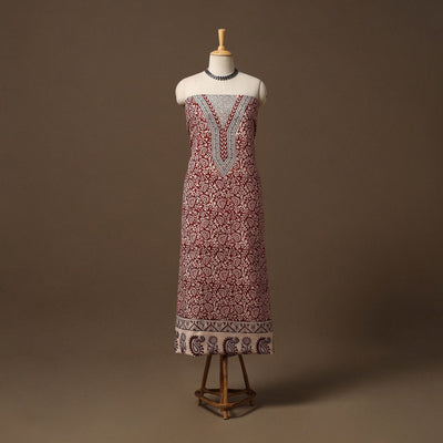 Bagh natural dyed cotton unstitched kurta material (3.1m)
