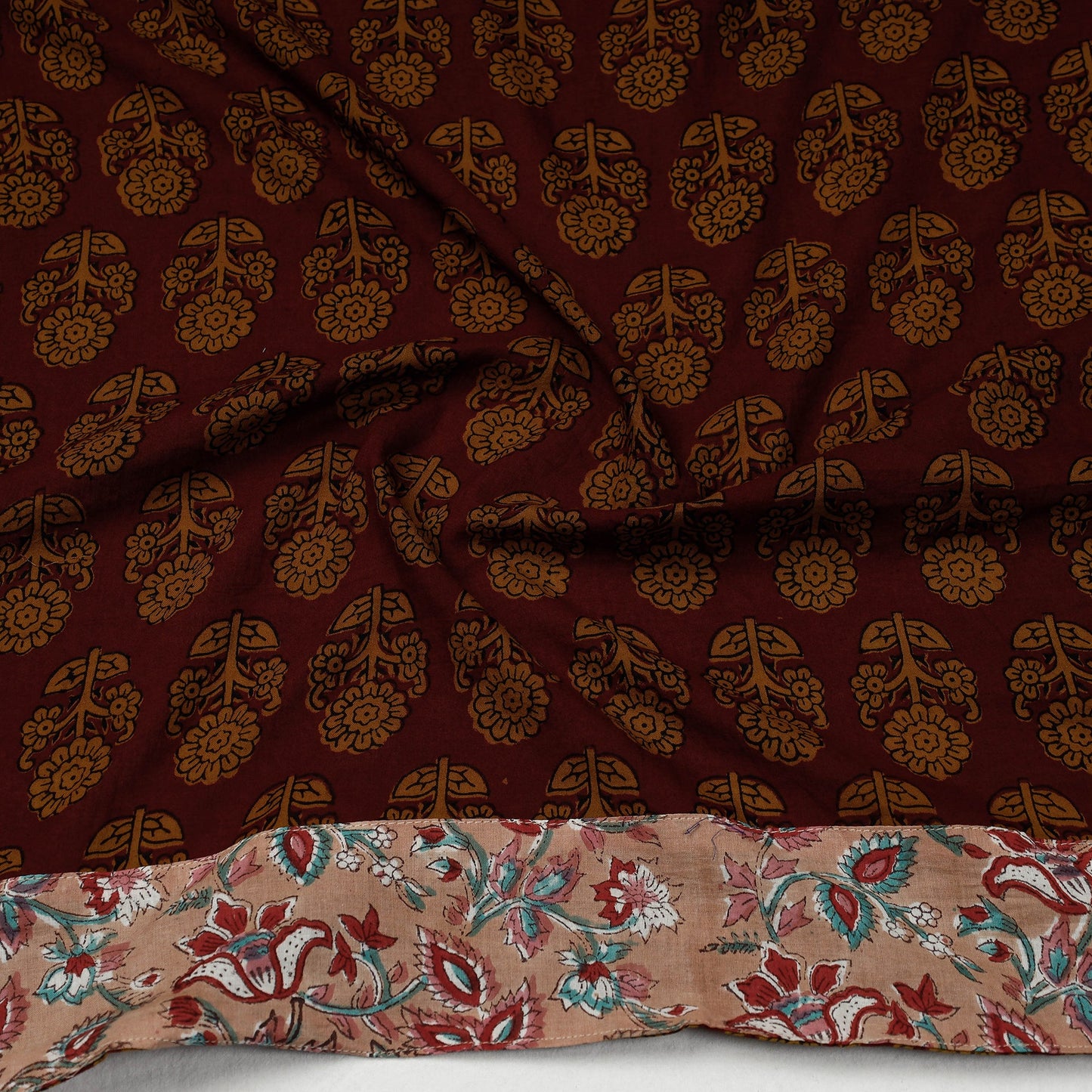 block printed blouse piece