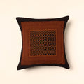 Maroon - Bagh Block Printed Cotton Cushion Cover (16 x 16 in) 01