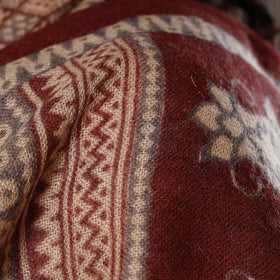  Bagh Block Printed Natural Dyed Woolen Muffler (61 in) 