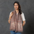  Bagh Block Printed Natural Dyed Woolen Muffler (61 in) 
