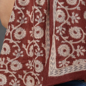 Bagh Block Printed Natural Dyed Woolen Muffler (61 in) 