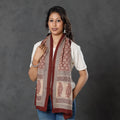  Bagh Block Printed Natural Dyed Woolen Muffler (61 in) 