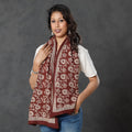  Bagh Block Printed Natural Dyed Woolen Muffler (61 in) 