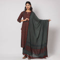  Bagh Block Printing Cotton Kurta with Palazzo & Dupatta Set 