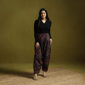 Maroon - bagru natural dyed cotton salwar 04 - handcrafted