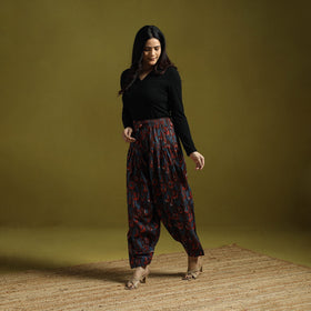 Maroon - bagru natural dyed cotton salwar 04 - handcrafted