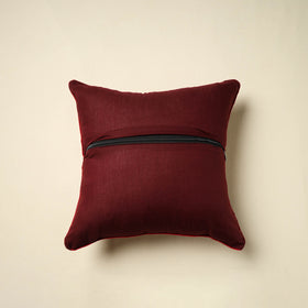 Maroon - bagru cotton cushion cover 23 - handcrafted