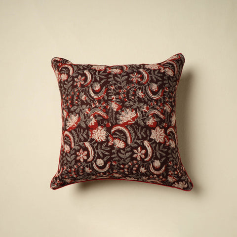 Maroon - bagru cotton cushion cover 23 - handcrafted