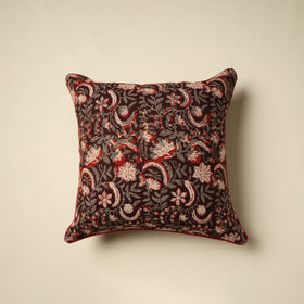 Maroon - bagru cotton cushion cover 23 - handcrafted