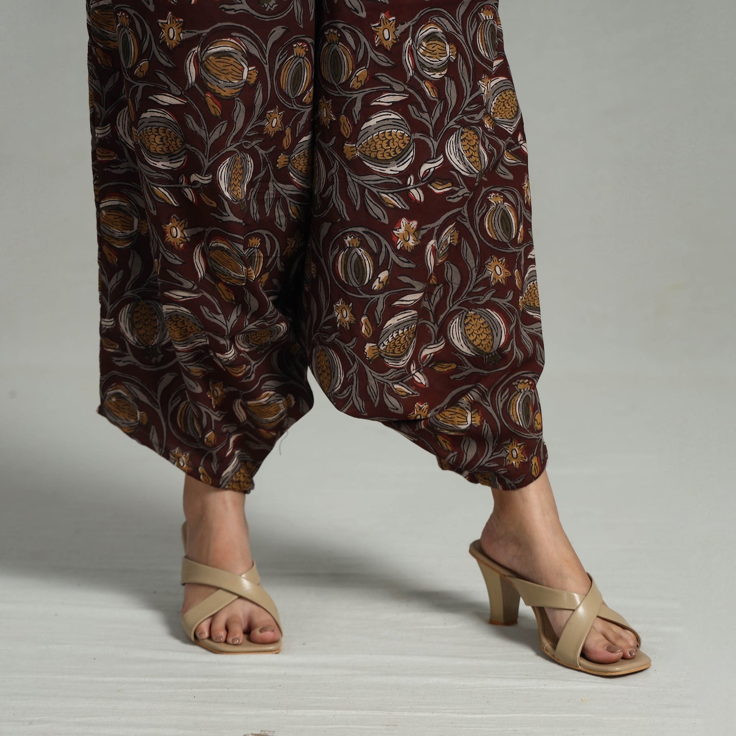 Buy Bagru Block Print Cotton Elasticated Harem Pant
