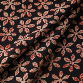 Maroon Traditional Bagru Print Fabric from Rajasthan