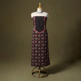 Maroon Bagru Print Cotton Unstitched Kurta Material