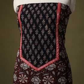 Maroon Bagru Print Cotton Unstitched Kurta Material