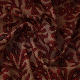 Maroon - bagru dabu hand printed fabric - handcrafted