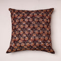  Bagru Hand Block Printed Pure Cotton Cushion Cover (16 x 16 in) 