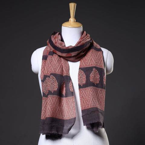 Buy Bagru Hand Block Printed Pure Wool Stole Online at iTokri.com