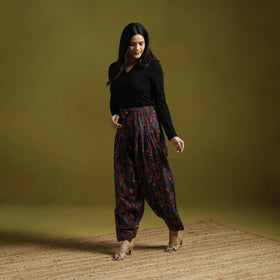 Maroon - bagru natural dyed cotton salwar 04 - handcrafted