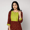  Bandhani Tie-dye Cotton Long Straight Kurta for Women