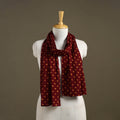 Maroon Bandhani Tie-Dye Cotton Stole