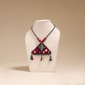 Banjara embroidery mirror & bead work handmade necklace 02