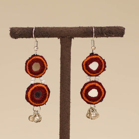 Banjara embroidery mirror work handmade earrings 02