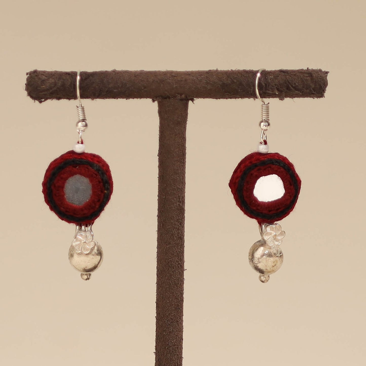 Banjara embroidery mirror work handmade earrings 06