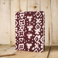 Maroon - Batik Fabric Cover Handmade Paper Notebook (9 x 7 in)