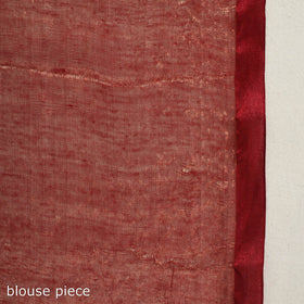 Maroon Bengal Fine Tissue Zari Saree Online at iTokri.com