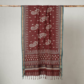 Buy Bengal Kantha Embroidered Cotton Handloom Dupatta Online at iTokri.com
