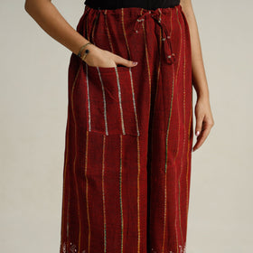 Buy  Bengal Khesh Weaving Kantha Embroidery Cotton Palazzo 80 Online at iTokri.com