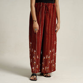 Buy  Bengal Khesh Weaving Kantha Embroidery Cotton Palazzo 87 Online at iTokri.com