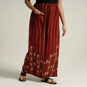 Buy  Bengal Khesh Weaving Kantha Embroidery Cotton Palazzo 87 Online at iTokri.com