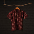 Maroon - bindaas natural dyed art unisex polo collar