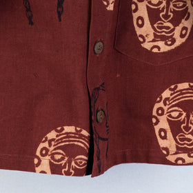 Bindaas Block Printed Cotton Full-Sleeve Kids Shirt