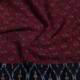Maroon - woollen blouse piece 52 - handcrafted
