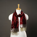 Maroon - Brocade Handloom Pure Silk Banarasi Stole 17