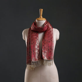 Brocade handloom semi silk banarasi stole 30 - handcrafted