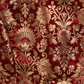 Maroon - brocade silk banarasi stitched blouse 03