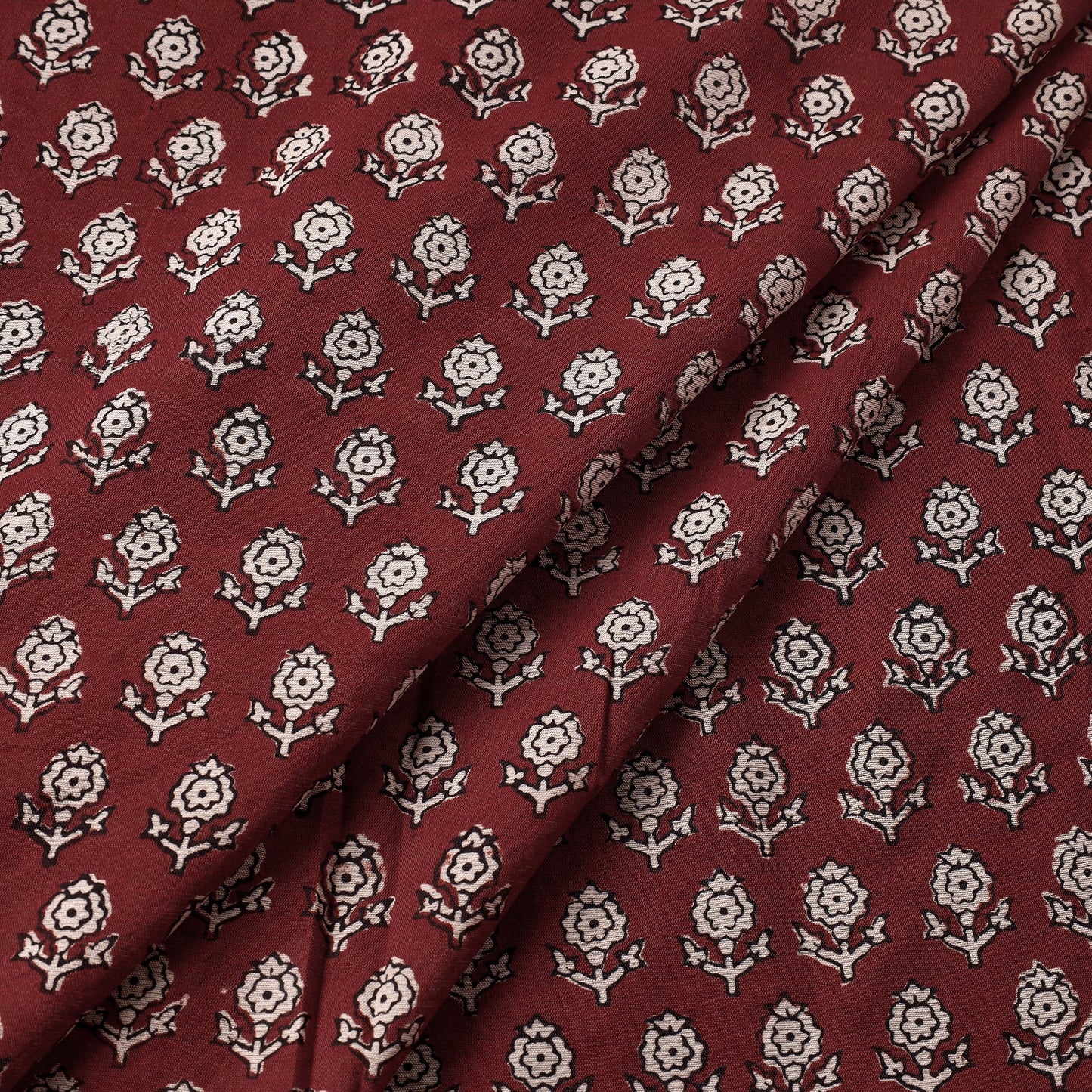  Chanderi Silk Handloom Bagh Block Print Fabric