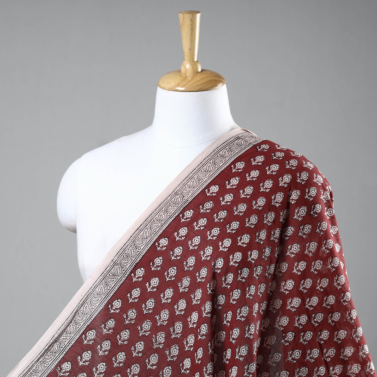  Chanderi Silk Handloom Bagh Block Print Fabric