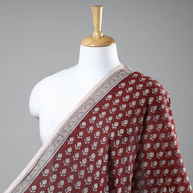  Chanderi Silk Handloom Bagh Block Print Fabric