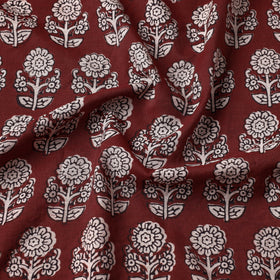 Buy Chanderi Silk Handloom Bagh Block Print Fabric