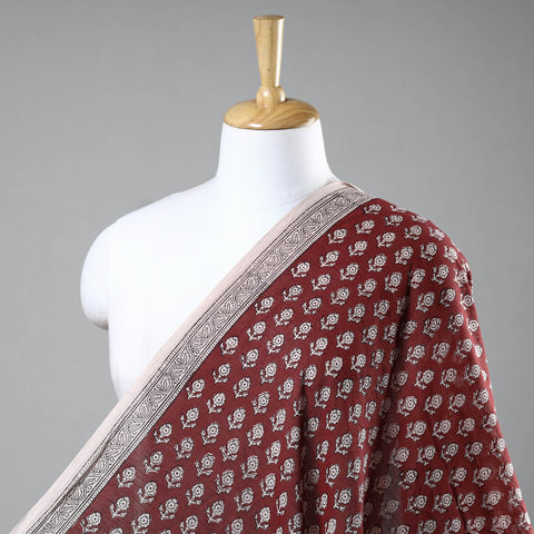  Chanderi Silk Handloom Bagh Block Print Fabric