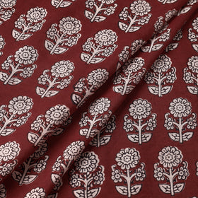 Buy Chanderi Silk Handloom Bagh Block Print Fabric