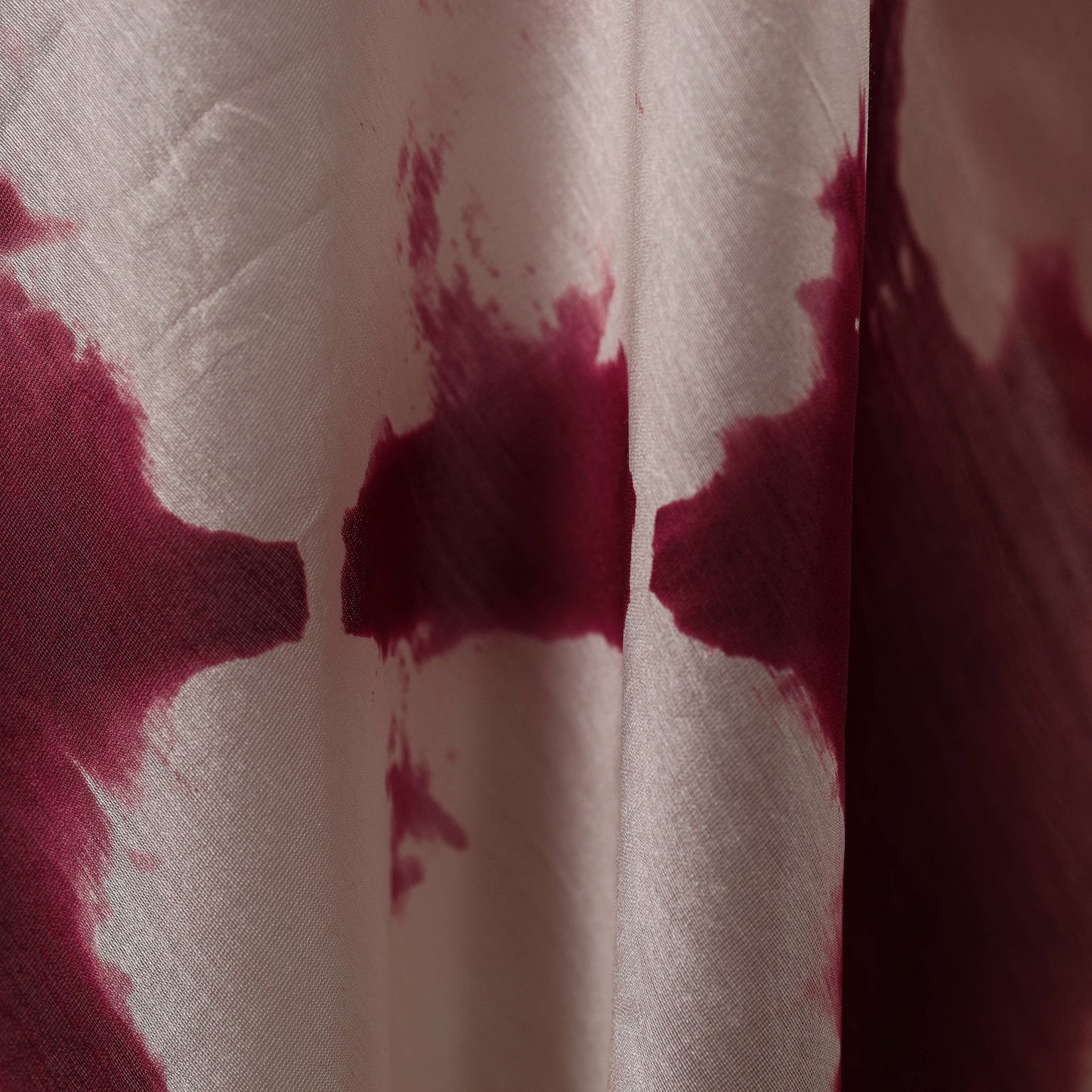 Maroon - chanderi silk tie-dye shibori fabric 03