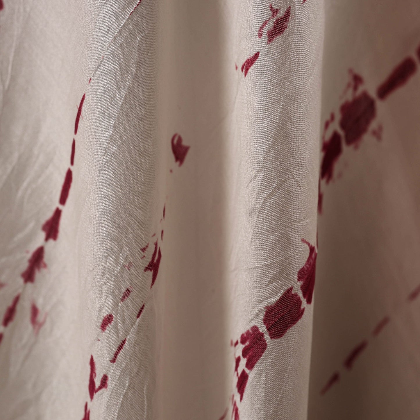 Maroon - chanderi silk tie-dye shibori fabric 07