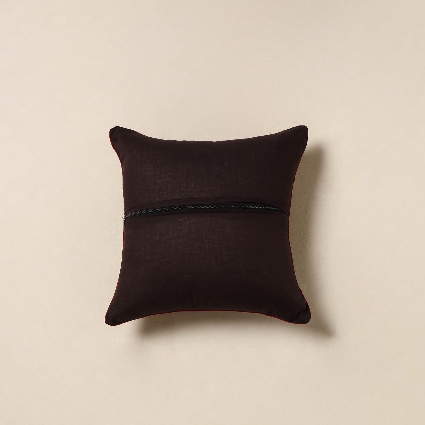 Maroon - cotton bagh cushion cover 20 - handcrafted