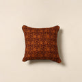 Maroon - cotton bagh cushion cover 30 - handcrafted